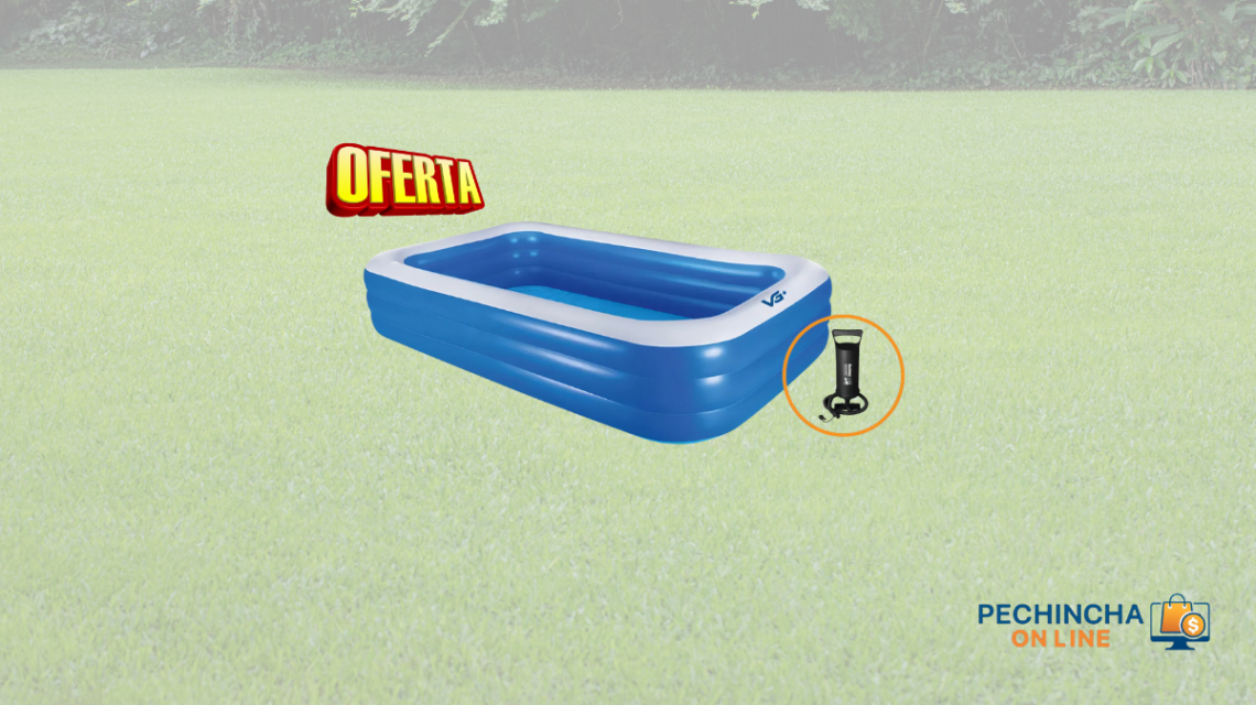 🌞💦 Piscina Inflável Retangular 540 Litros com Bomba – Oferta Imperdível